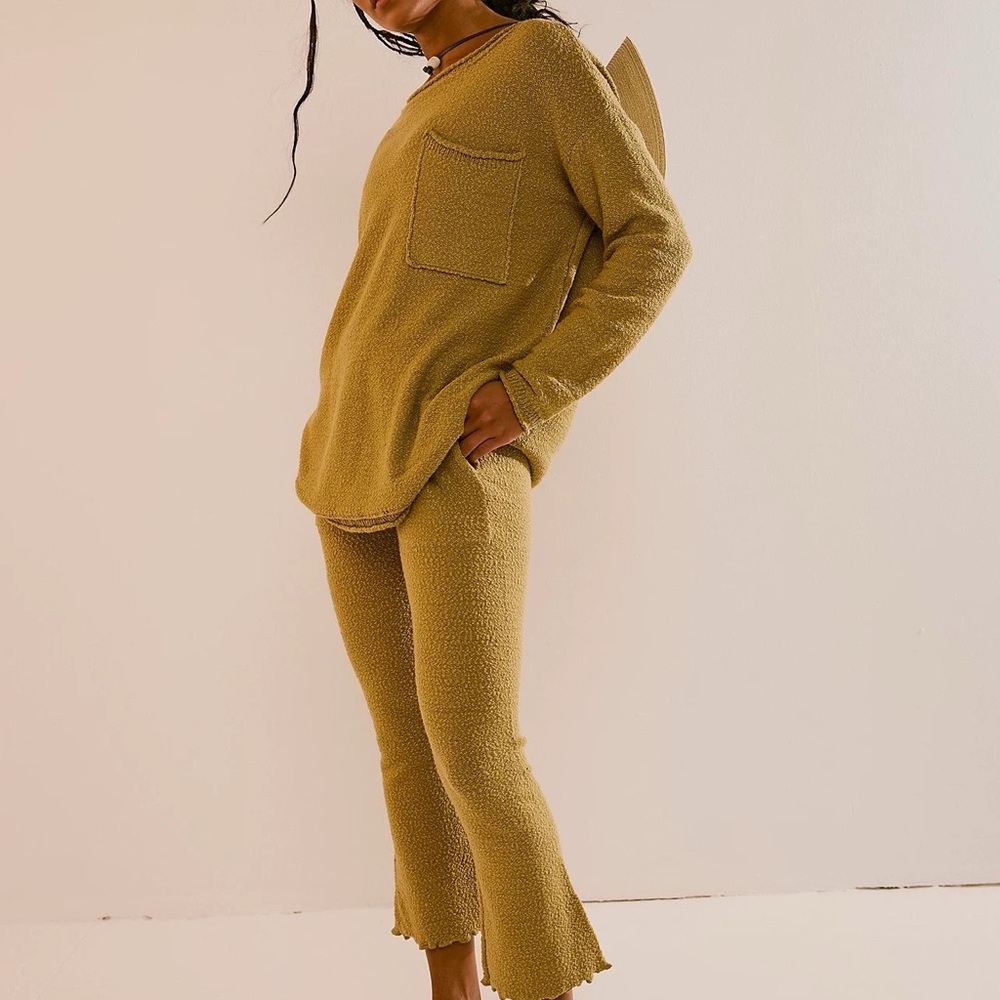 Free People Cozy Mustard Lounge Set